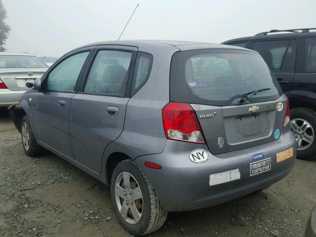KL1TD66688B255471 - 2008 CHEVROLET AVEO BASE Сұр фото 3