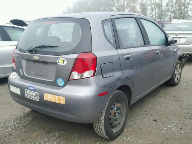 KL1TD66688B255471 - 2008 CHEVROLET AVEO BASE Сұр фото 4