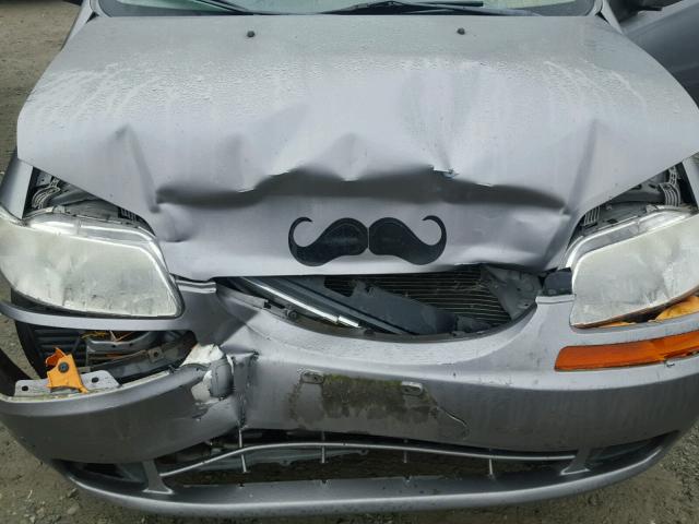 KL1TD66688B255471 - 2008 CHEVROLET AVEO BASE Сұр фото 7