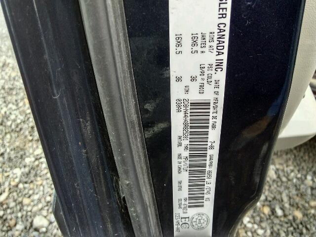 2D8HN44H48R825201 - 2008 DODGE GRAND CARA BLUE photo 10