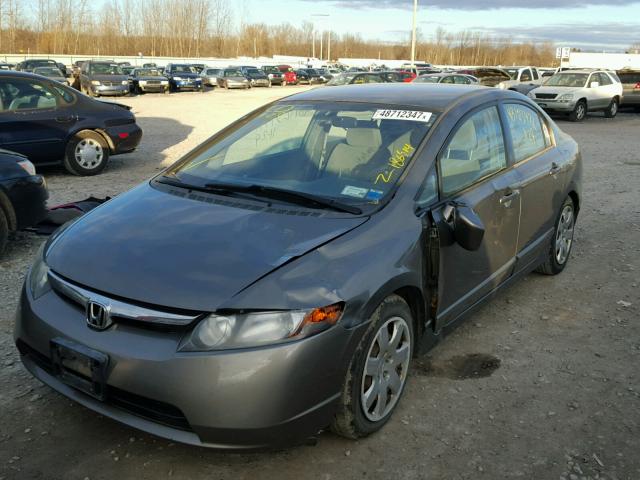 2HGFA16596H519778 - 2006 HONDA CIVIC LX GRAY photo 2