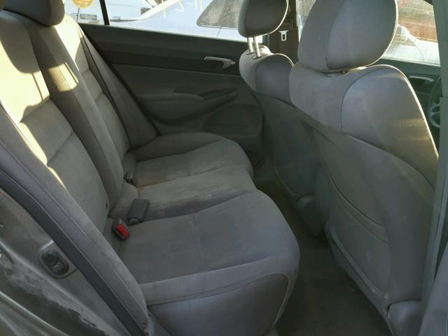 2HGFA16596H519778 - 2006 HONDA CIVIC LX GRAY photo 6