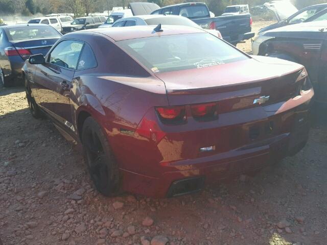 2G1FT1EW6A9134886 - 2010 CHEVROLET CAMARO SS BURGUNDY photo 3