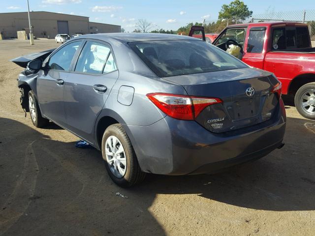 2T1BURHE4EC126604 - 2014 TOYOTA COROLLA L GRAY photo 3