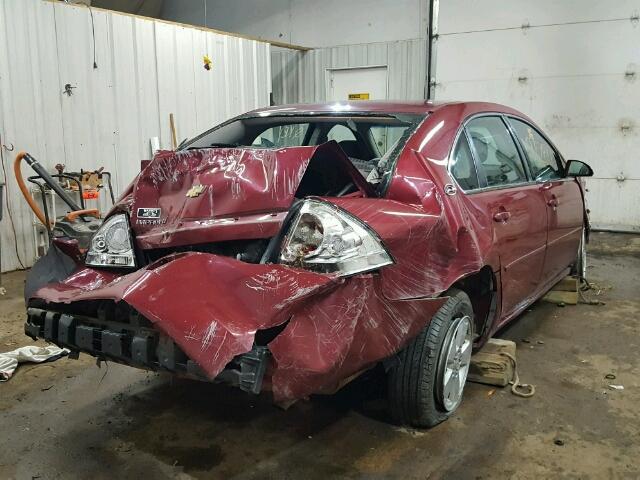 2G1WT55K069401502 - 2006 CHEVROLET IMPALA LT MAROON photo 4