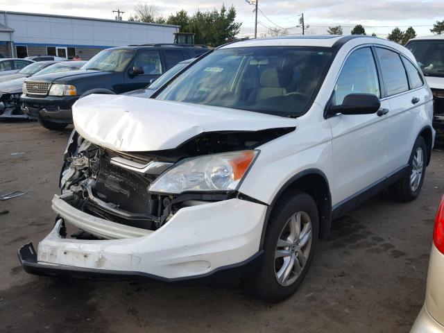 5J6RE4H58AL077712 - 2010 HONDA CR-V EX WHITE photo 2