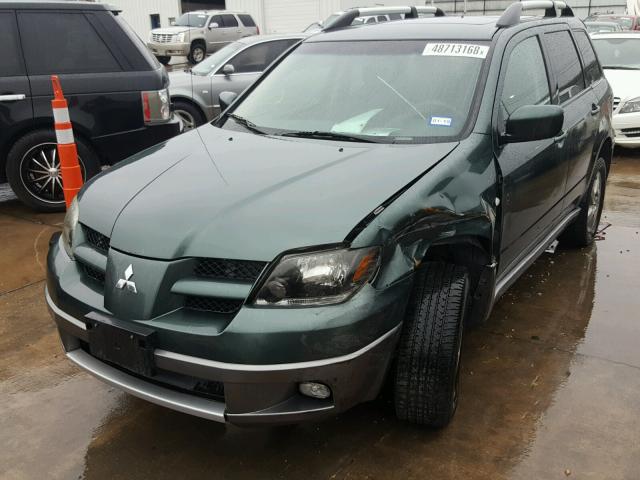 JA4LX41FX4U054143 - 2004 MITSUBISHI OUTLANDER GREEN photo 2