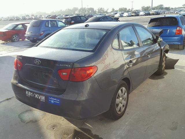 KMHDU46D67U103235 - 2007 HYUNDAI ELANTRA GL GRAY photo 4