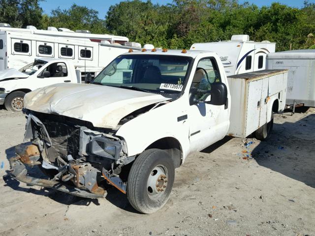 1FDWF37F01EA81246 - 2001 FORD F350 SUPER WHITE photo 2