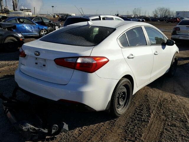 KNAFX4A63E5090221 - 2014 KIA FORTE LX WHITE photo 4