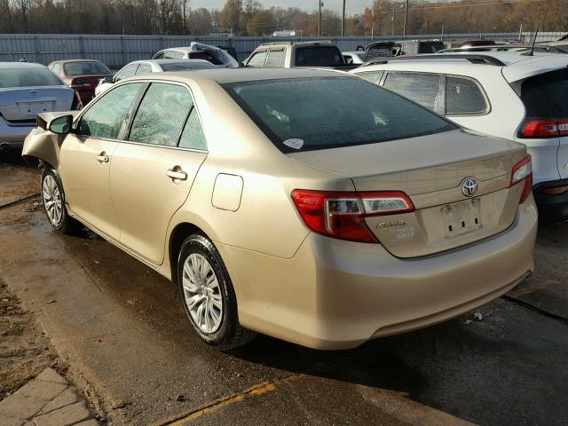 4T1BF1FK4CU035350 - 2012 TOYOTA CAMRY BASE GOLD photo 3