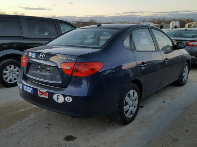 KMHDU46D88U577981 - 2008 HYUNDAI ELANTRA GL BLUE photo 4