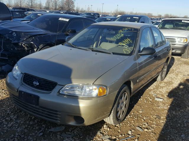 3N1CB51D72L621282 - 2002 NISSAN SENTRA XE BEIGE photo 2