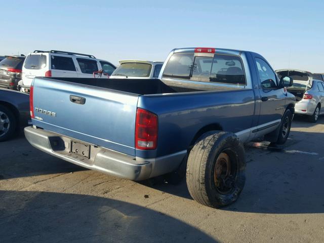 1D7HA16N32J193837 - 2002 DODGE RAM 1500 BLUE photo 4