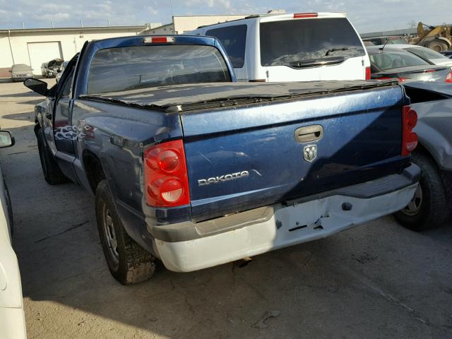 1D7HE22K16S515655 - 2006 DODGE DAKOTA ST BLUE photo 3