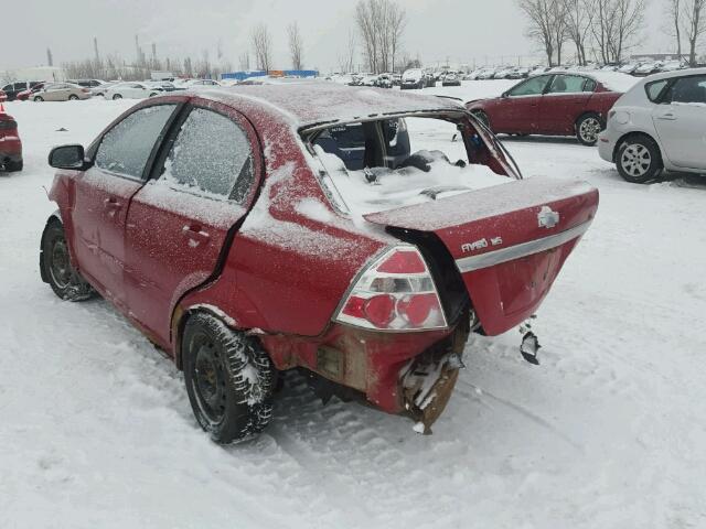 KL1TD55627B048374 - 2007 CHEVROLET AVEO BASE RED photo 3