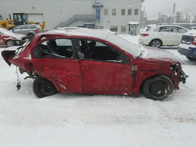 KL1TD55627B048374 - 2007 CHEVROLET AVEO BASE RED photo 9