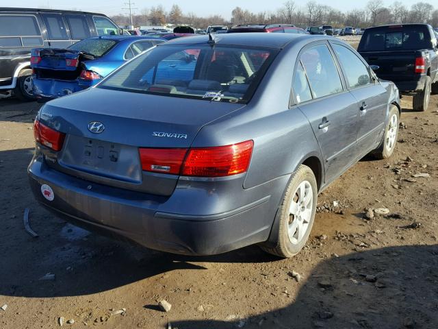 5NPET46C89H575162 - 2009 HYUNDAI SONATA GLS BLUE photo 4