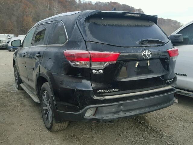 5TDJZRFH7HS387120 - 2017 TOYOTA HIGHLANDER BLACK photo 3