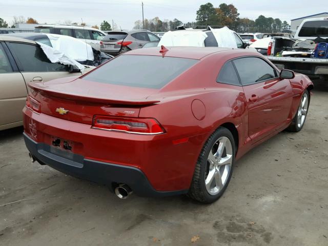 2G1FD1E3XF9281030 - 2015 CHEVROLET CAMARO LT RED photo 4