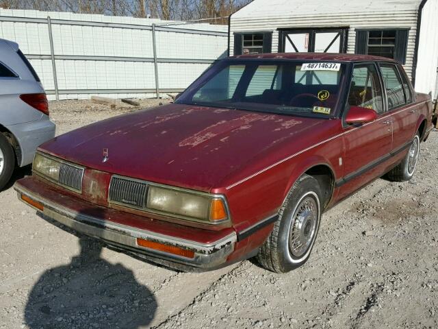 1G3HN54C6JW402237 - 1988 OLDSMOBILE DELTA 88 R RED photo 2