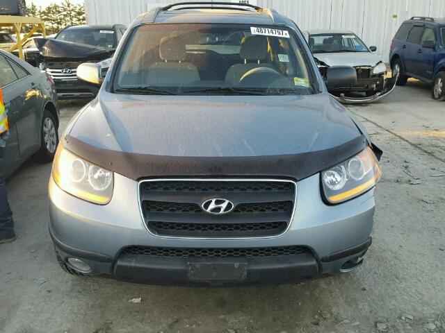 5NMSH73E89H275565 - 2009 HYUNDAI SANTA FE S BLUE photo 9