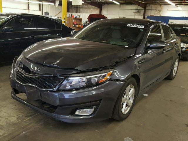 KNAGM4A77F5644299 - 2015 KIA OPTIMA LX CHARCOAL photo 2