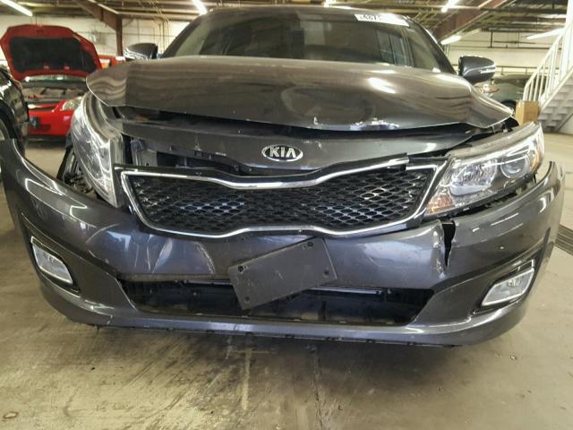 KNAGM4A77F5644299 - 2015 KIA OPTIMA LX CHARCOAL photo 9