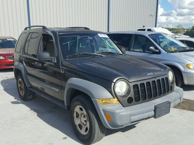 1J4GL48K95W641049 - 2005 JEEP LIBERTY SP BROWN photo 1