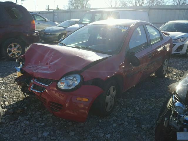 1B3ES26C14D619509 - 2004 DODGE NEON BASE RED photo 2