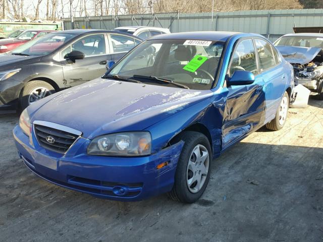 KMHDN46D16U352070 - 2006 HYUNDAI ELANTRA GL BLUE photo 2