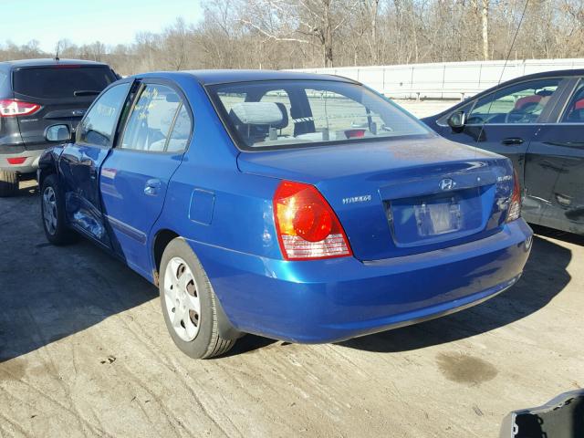 KMHDN46D16U352070 - 2006 HYUNDAI ELANTRA GL BLUE photo 3