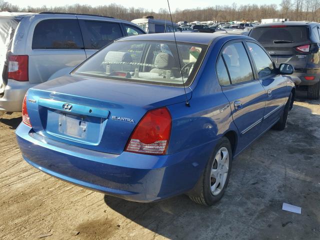 KMHDN46D16U352070 - 2006 HYUNDAI ELANTRA GL BLUE photo 4