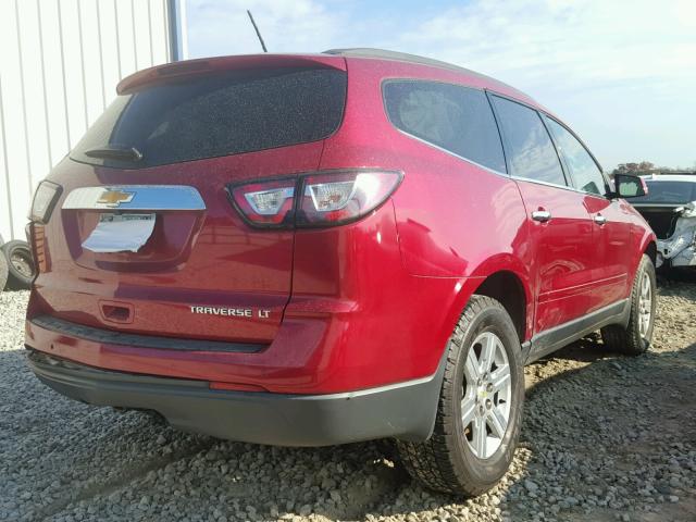 1GNKRGKD8DJ122698 - 2013 CHEVROLET TRAVERSE L RED photo 4