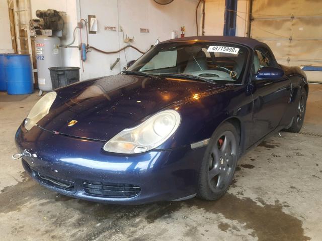 WP0CB29881U664472 - 2001 PORSCHE BOXSTER S BLUE photo 2