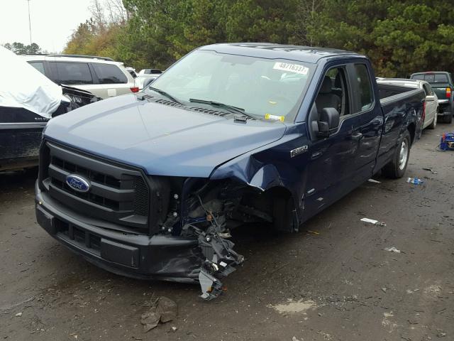 1FTEX1CP9GKD66280 - 2016 FORD F150 SUPER BLUE photo 2