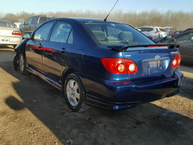 2T1BR32E17C814537 - 2007 TOYOTA COROLLA CE BLUE photo 3