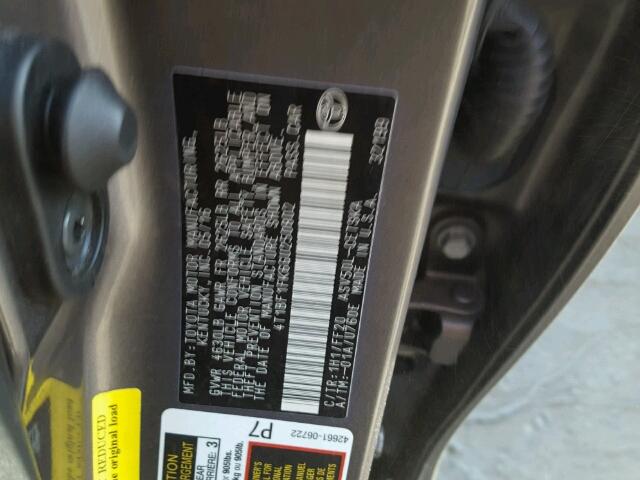 4T1BF1FK6GU250802 - 2016 TOYOTA CAMRY LE 灰色 照片 10