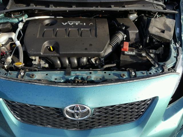 1NXBU40E39Z040140 - 2009 TOYOTA COROLLA BA GREEN photo 7