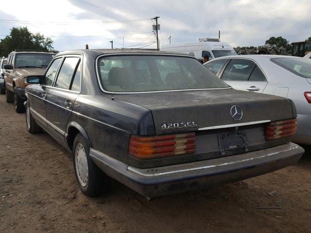 WDBCA35E7MA591216 - 1991 MERCEDES-BENZ 420 SEL BLUE photo 3