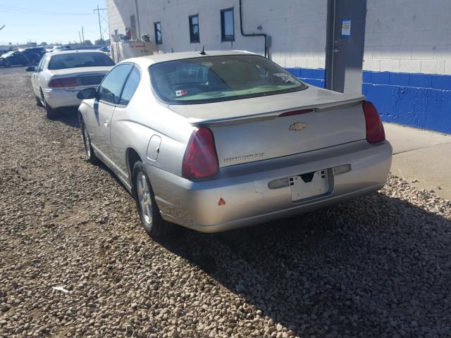 2G1WM15K869299727 - 2006 CHEVROLET MONTE CARL SILVER photo 3