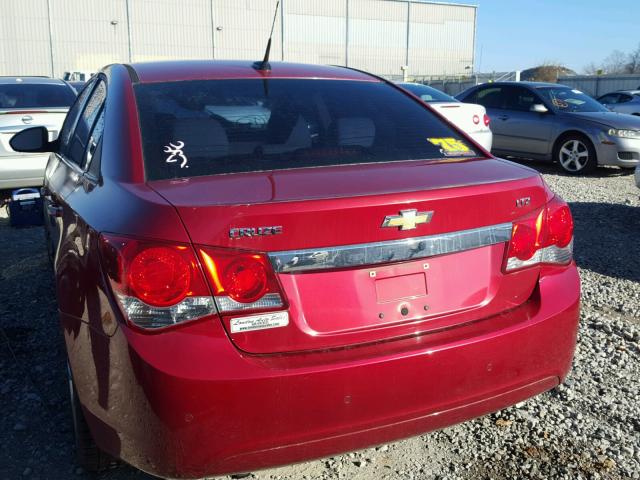 1G1PH5S91B7100014 - 2011 CHEVROLET CRUZE LTZ RED photo 3