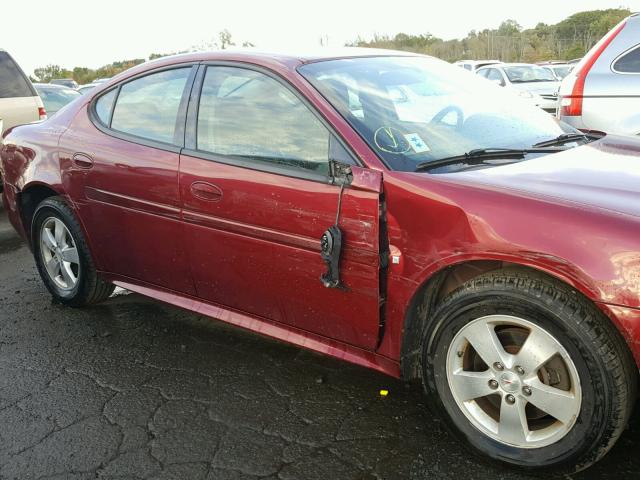 2G2WP552781143402 - 2008 PONTIAC GRAND PRIX RED photo 9