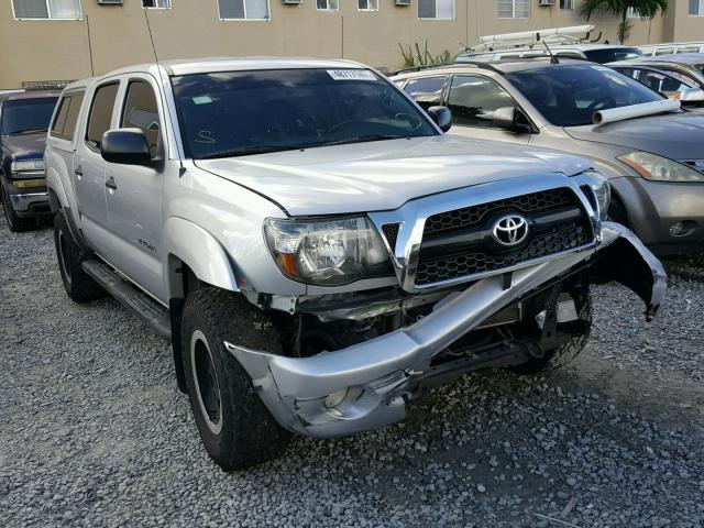 5TFJU4GN5BX009739 - 2011 TOYOTA TACOMA DOU SILVER photo 1