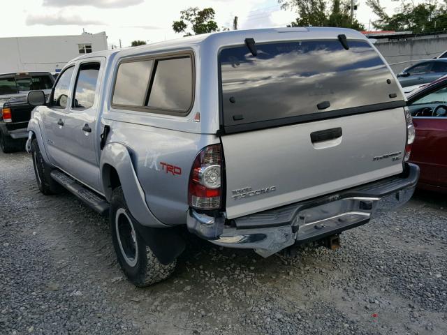 5TFJU4GN5BX009739 - 2011 TOYOTA TACOMA DOU SILVER photo 3