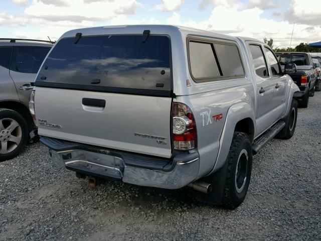 5TFJU4GN5BX009739 - 2011 TOYOTA TACOMA DOU SILVER photo 4