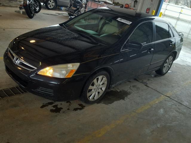 1HGCM66427A054758 - 2007 HONDA ACCORD SE BLACK photo 2