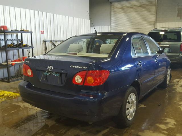 1NXBR32E74Z336344 - 2004 TOYOTA COROLLA CE BLUE photo 4