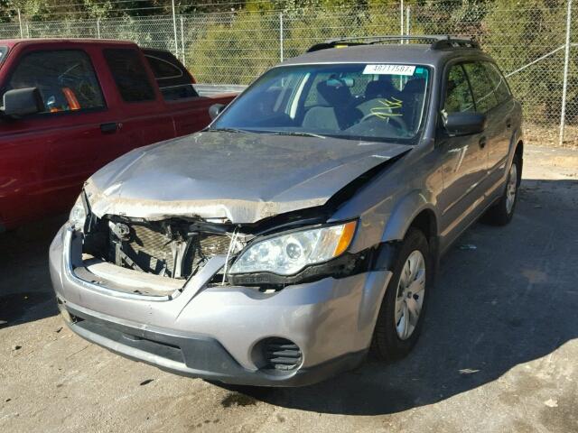 4S4BP60C386339681 - 2008 SUBARU OUTBACK SILVER photo 2