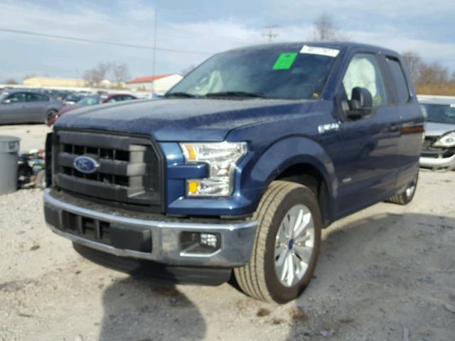 1FTEX1CP9GFD38696 - 2016 FORD F150 SUPER BLUE photo 2